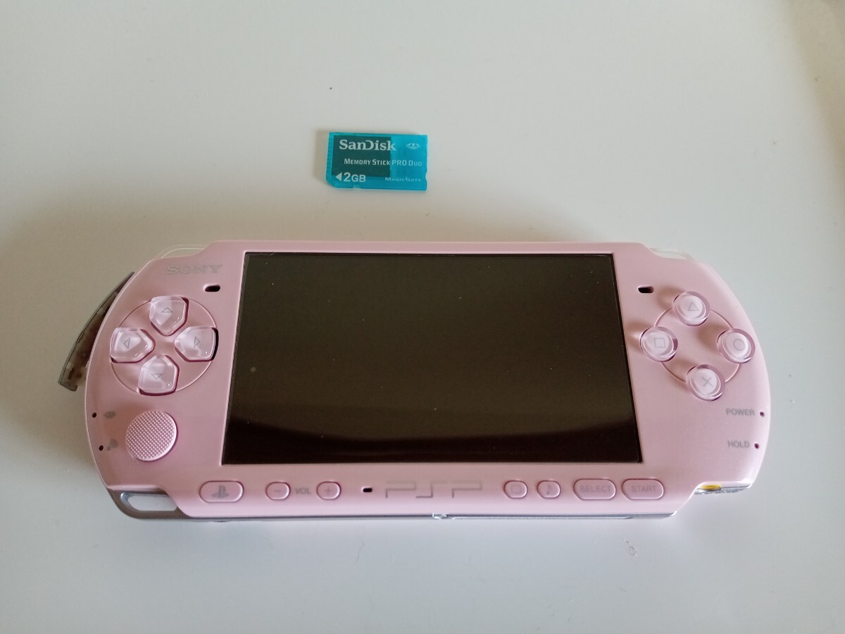外箱なし PSP-3000 ブロッサムピンク ソフト2本 クリアケース 液晶保護フィルムの画像2