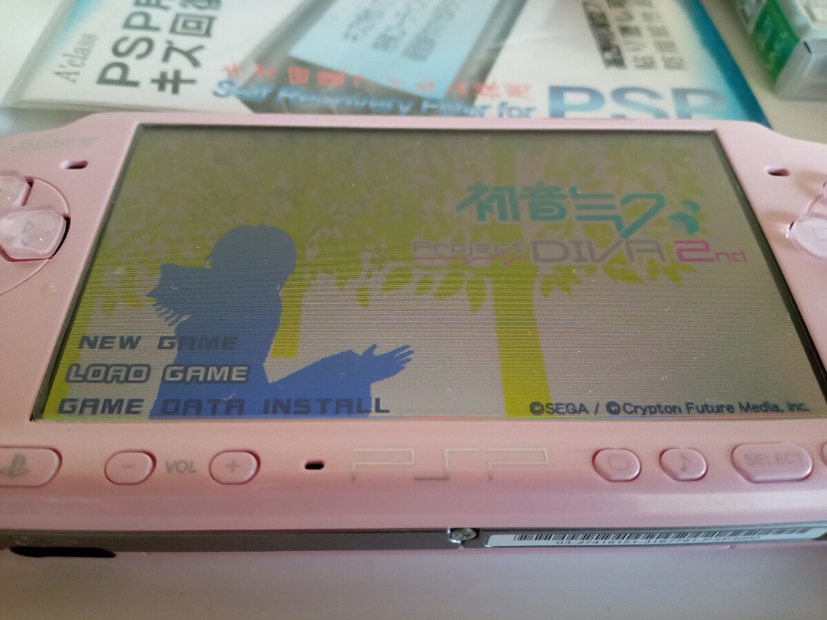 外箱なし PSP-3000 ブロッサムピンク ソフト2本 クリアケース 液晶保護フィルムの画像7