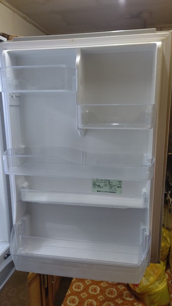 【通電確認済】TOSHIBA 東芝 ノンフロン冷凍冷蔵庫 GR-P41G(S) 2019年製 シルバー 5ドア 右開き 片開き 411L の画像2