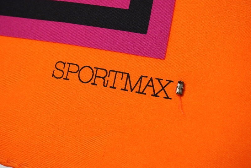 TH4265*《2点セット》マックスマーラ Max Mara SFILATA スポーツマックス SPORTMAX 大判シルクスカーフ ストール ドット柄の画像5