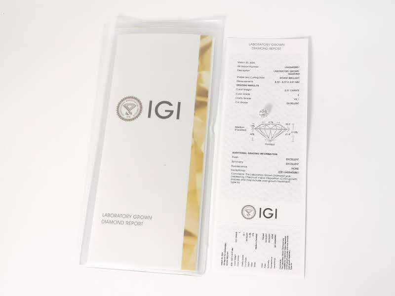 [ IGI judgment ]2.01 carat E VS1 round b Lilian cut CVDlabo Glo u diamond 3EX Triple excellent #D-5/851 GW special collection!