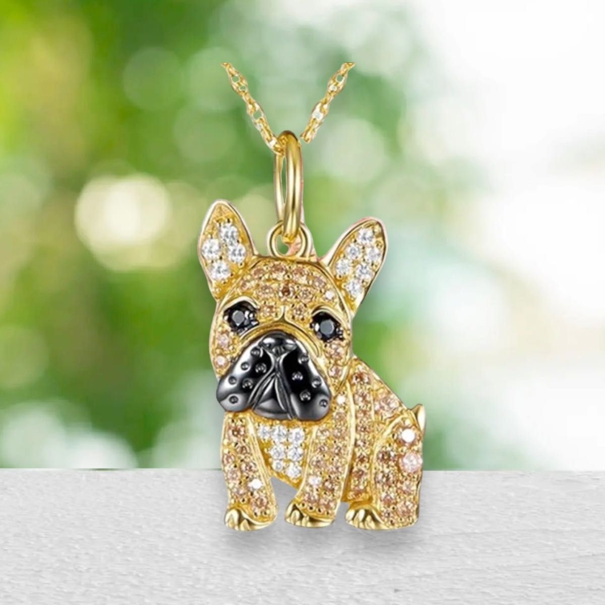 新品 フレンチブルドッグ ネックレス ペンダント アクセサリー