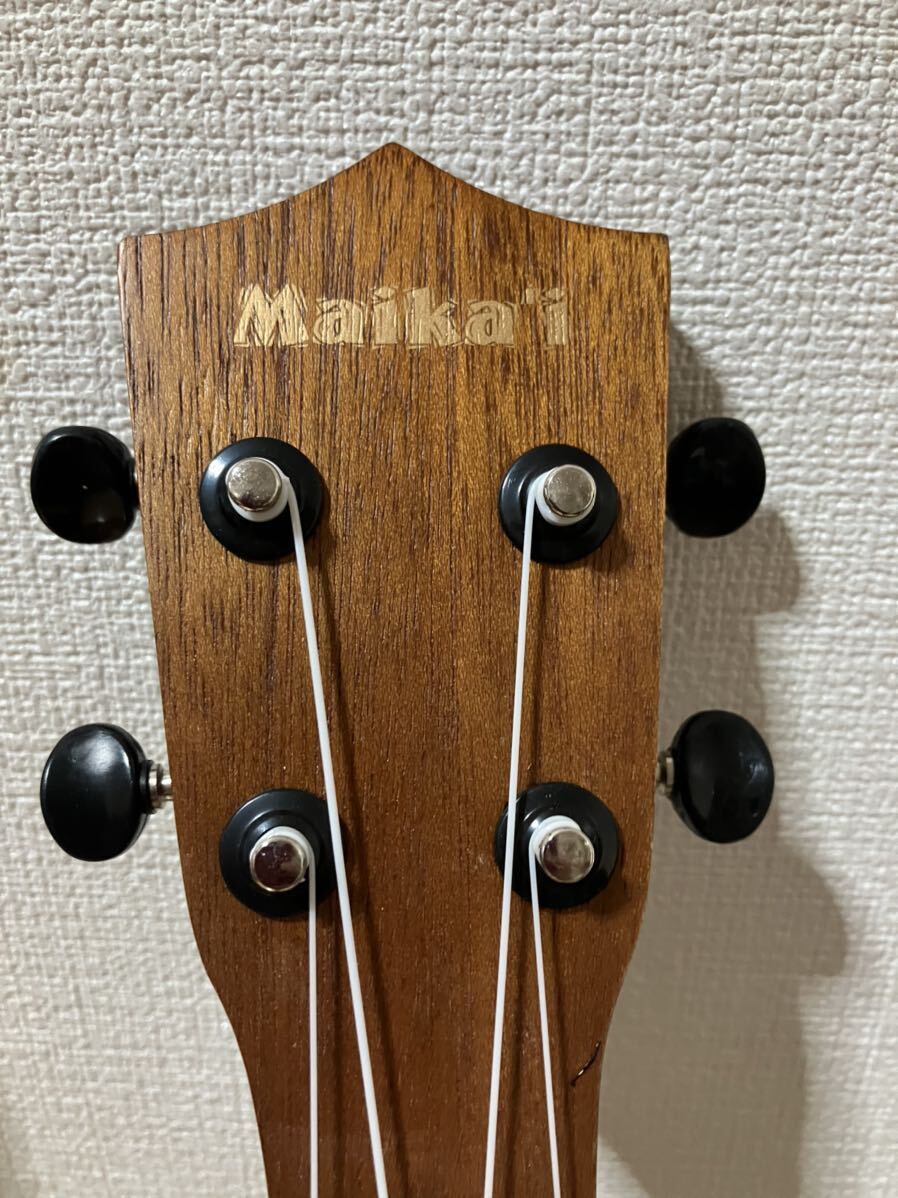 楽器 Maika`i マイカイ MKU-1 ウクレレ 本体 弦楽器 ケース付き mahalo イエロー 2点セット_画像5