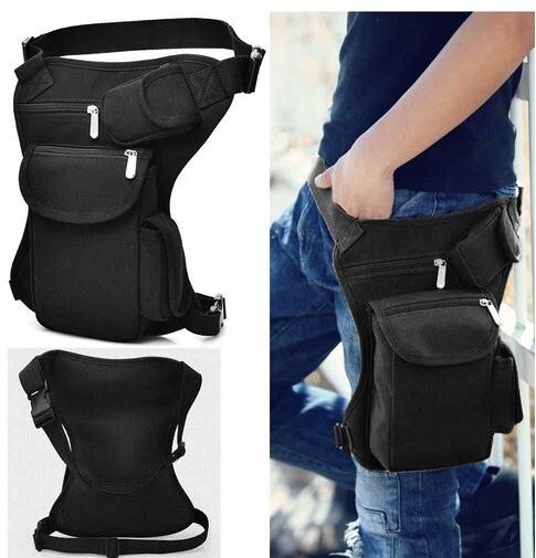 [ black ] military waist side pouch leg bag touring bag (5)