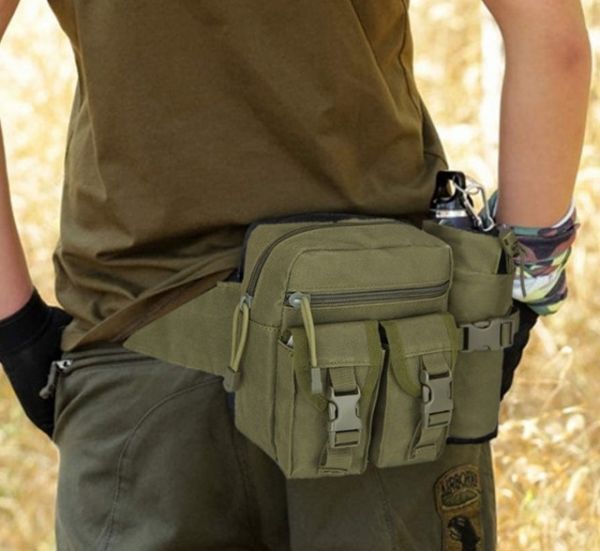  leg pouch belt bag bottle case attaching touring fishing outdoor airsoft work bag color [ green ] men's (5)