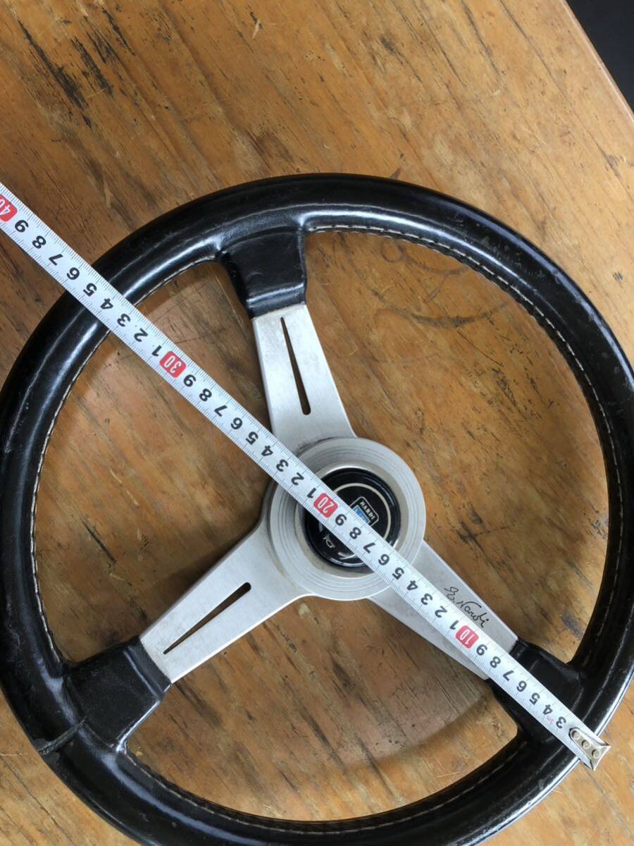 NARDI steering gear Classic black leather / silver spoke 36Φ