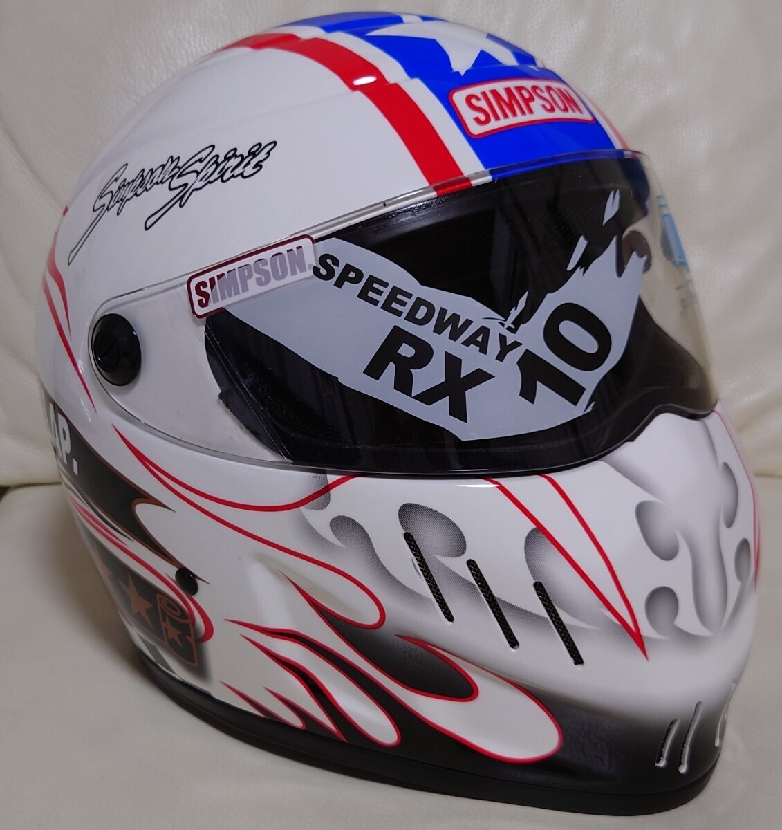 SIMPSON シンプソン SPEEDWAY RX-10 BLUE STER ブルースター復刻 限定品の中古品 サイズ59cmの画像1