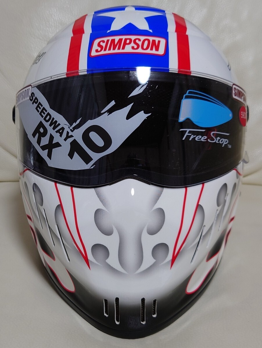 SIMPSON シンプソン SPEEDWAY RX-10 BLUE STER ブルースター復刻 限定品の中古品 サイズ59cmの画像2