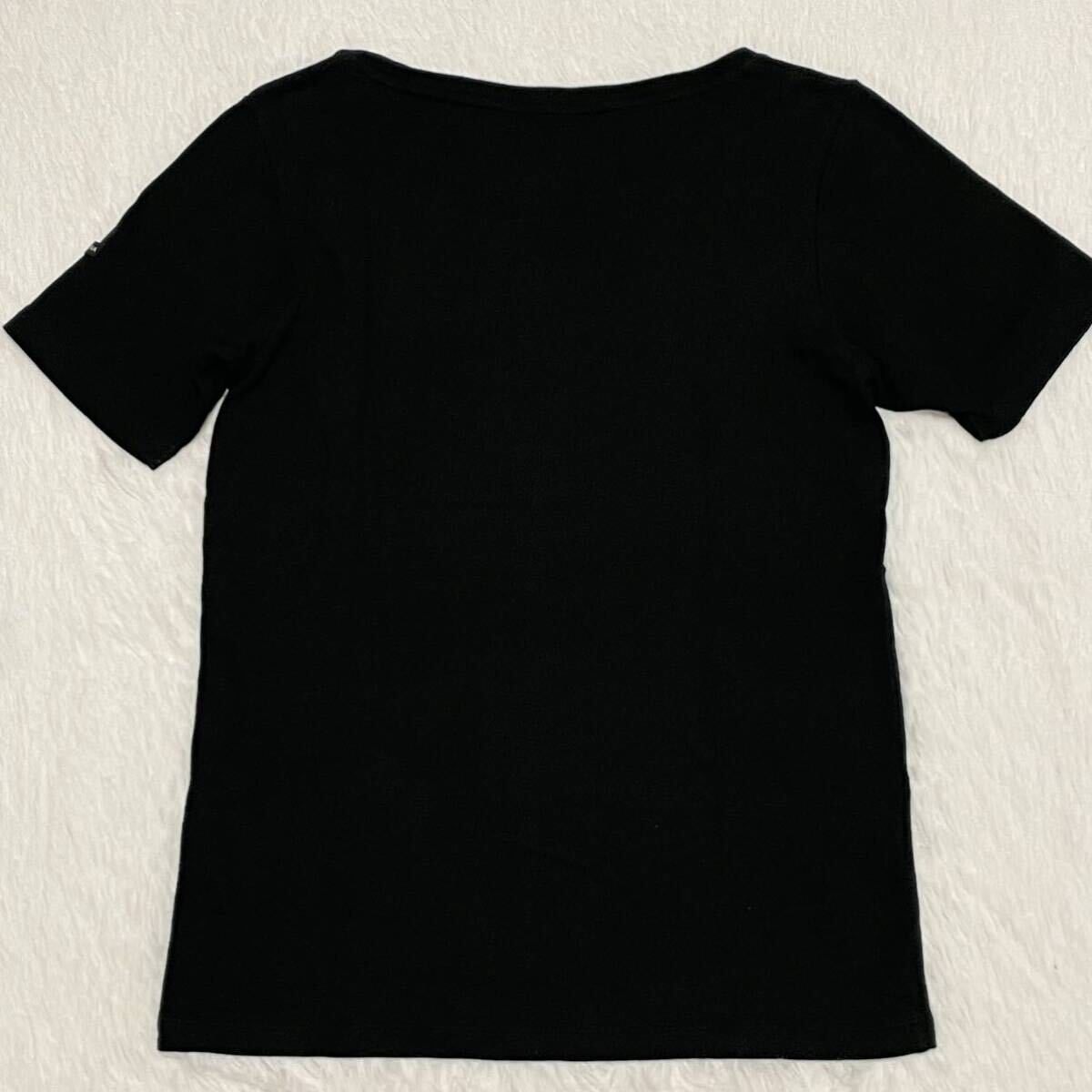 美品/Lサイズ◎ マークアンドロナ【存在感◎】MARK&LONA 半袖Tシャツ ブラック 黒 スカル刺繍 ドクロ スタッズ ロゴ メンズ 春夏 3876の画像6