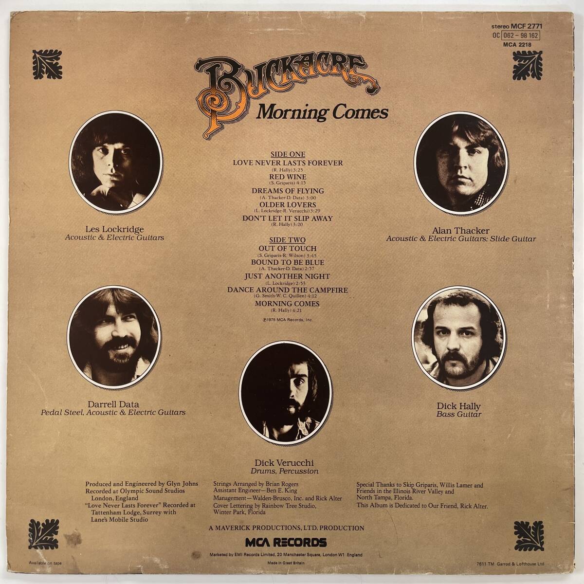BUCKACRE / MORNING COMES UK盤 1976年の画像2