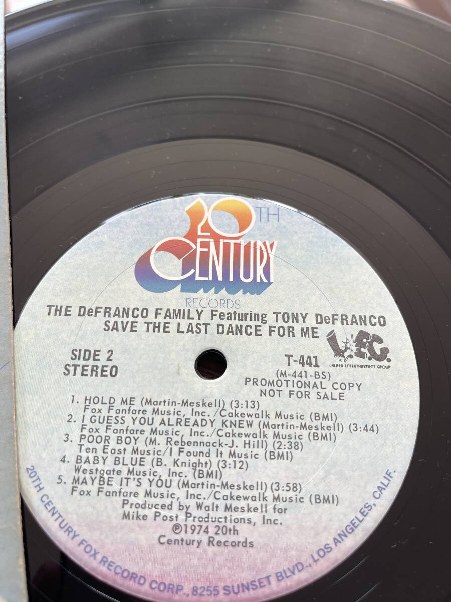 THE DeFRANCO FAMILY / SAVE THE LAST DANCE FOR ME US盤 1974年 オリジナルの画像3