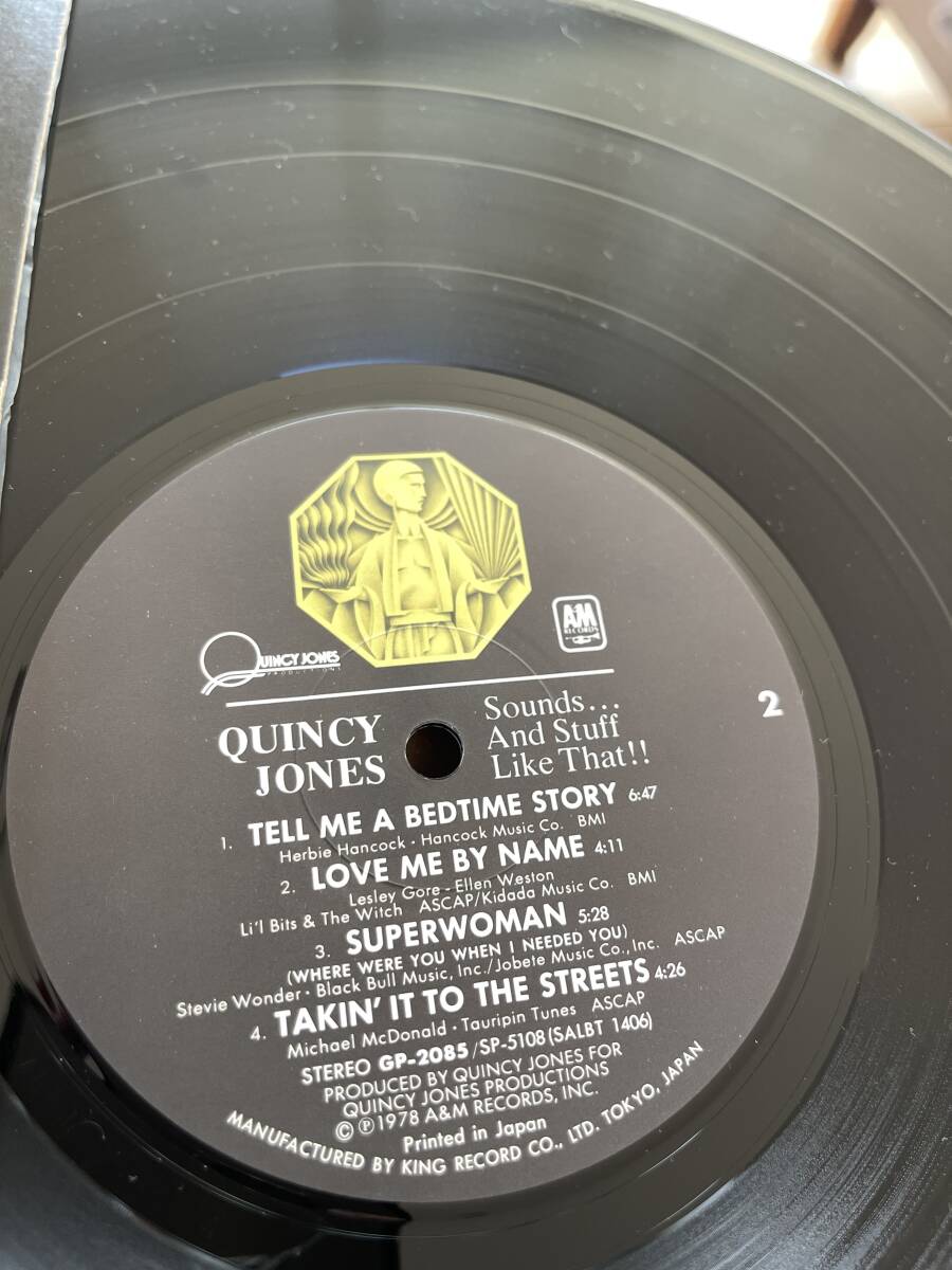 QUINCY JONES / SOUNDS.. 日本盤 1978年 帯なし、ライナーノーツありの画像3
