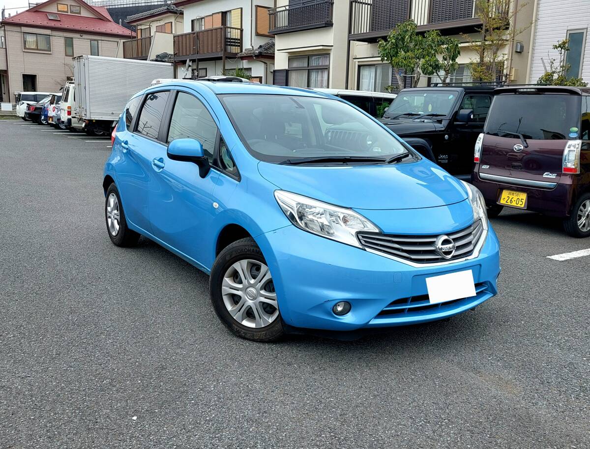 車検2年付き☆諸費用なし☆日産 ノート X☆H25年、5万km☆スマートキー、バックカメラ、Bluetooth、ドラレコ、TV☆エアコン冷えます_画像1