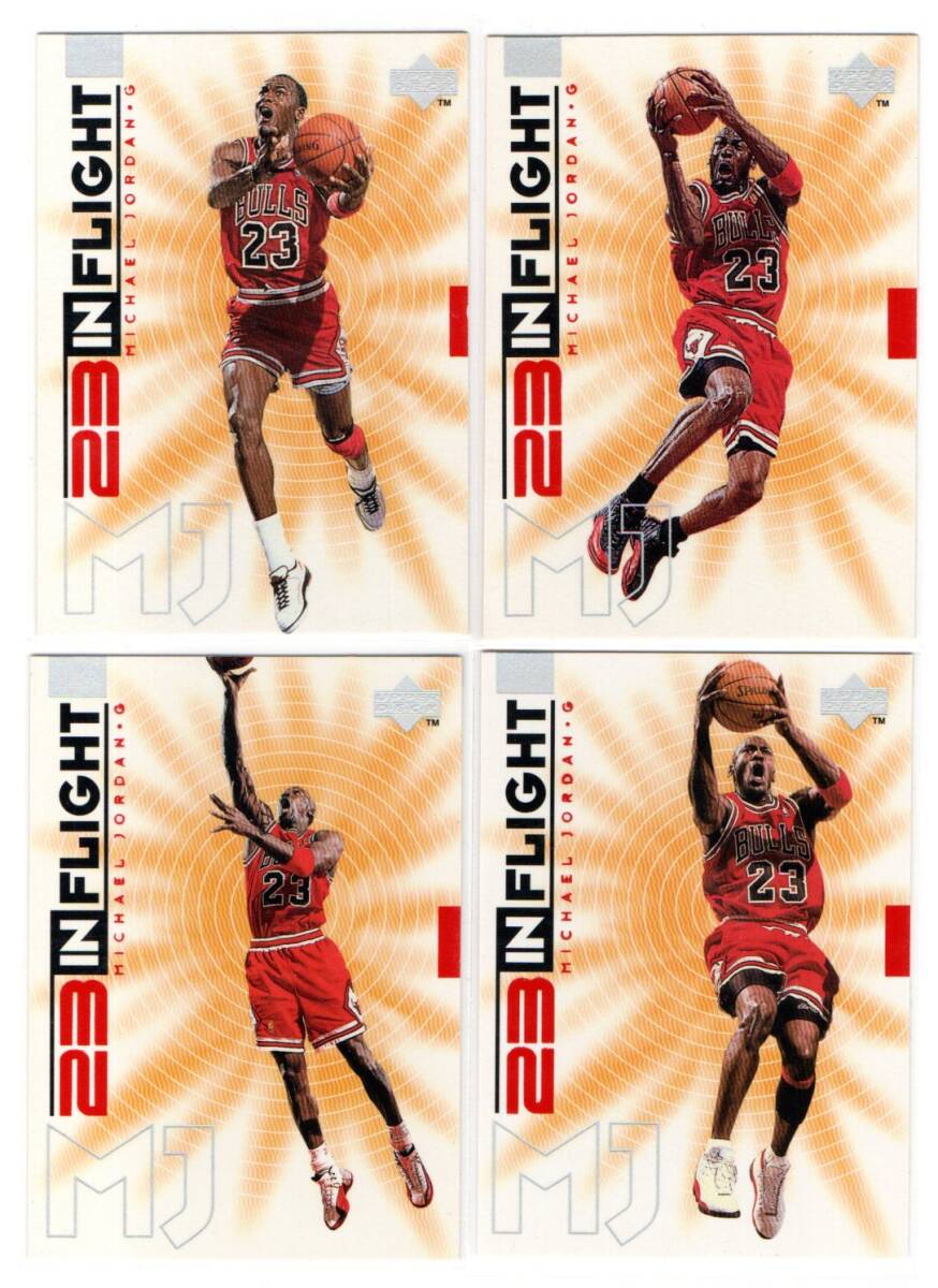 Michael Jordan 1998-99 Upper Deck MJ Living Legend 23 IN Flight 4cards(#IF1,5,6,7)の画像1