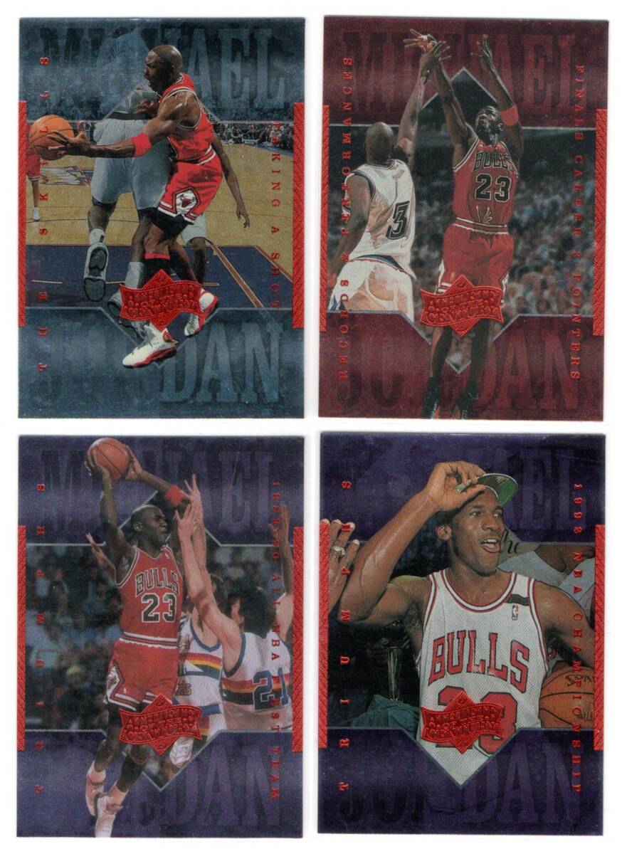 Michael Jordan 1999-00 Upper Deck Athlete of the Century 4cards(#7,8,9,12)の画像1