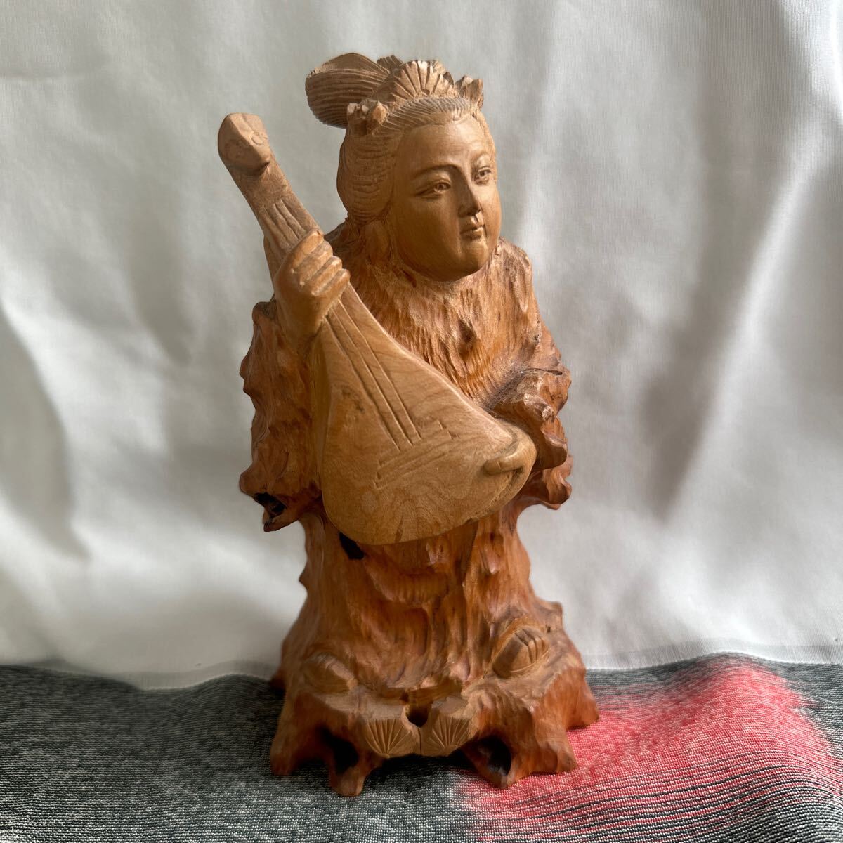 . fortune heaven sama Seven Deities of Good Luck wooden tree carving Buddhist image translation have 