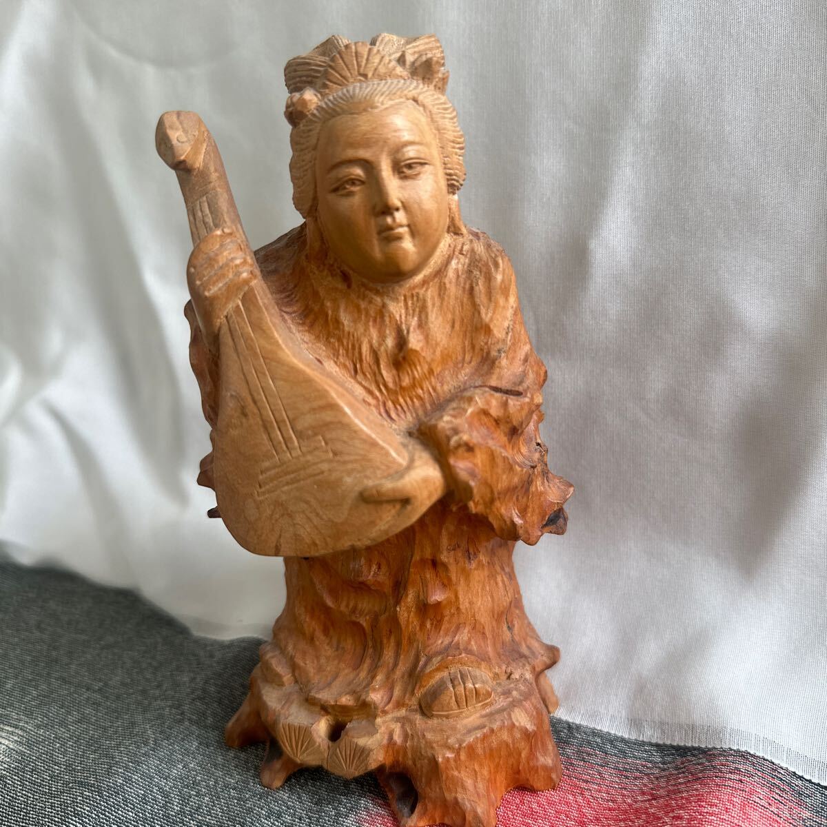 . fortune heaven sama Seven Deities of Good Luck wooden tree carving Buddhist image translation have 