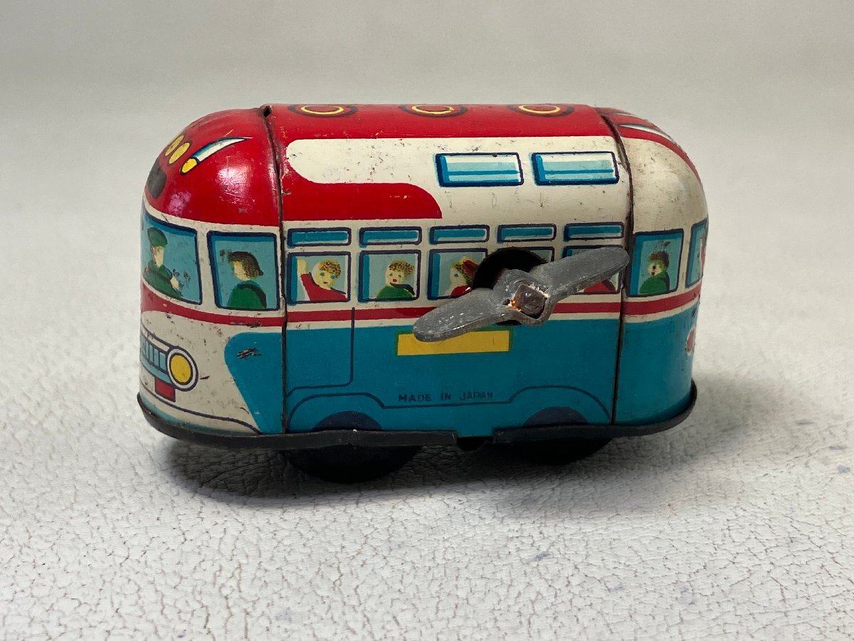 当時物 約60年前 ジグザグハイウェイ 観光バスのみ ブリキ ゼンマイ式 日本製 昭和レトロ marn-ncの画像2