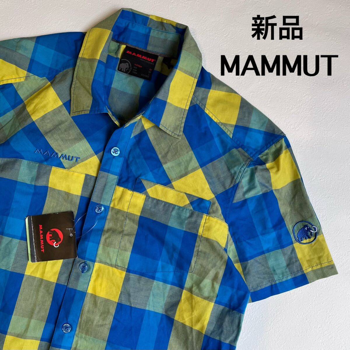 新品　MAMMUT マムート　半袖シャツ　チェックシャツ　トップス　シャツ　L 半袖　メンズ_画像1