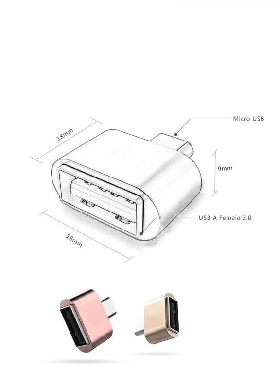 変換アダプタ OTG USB to micro USB オレンジ 208_画像5