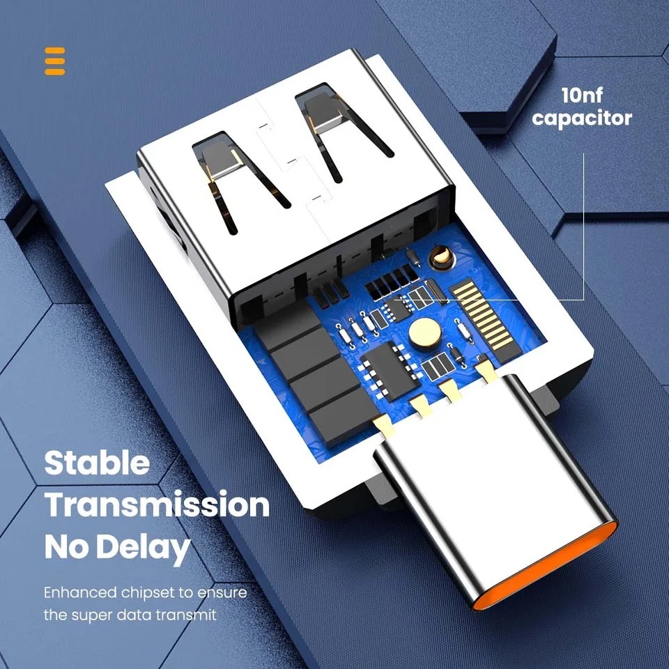  conversion adapter Type-C to USB 6A orange 697