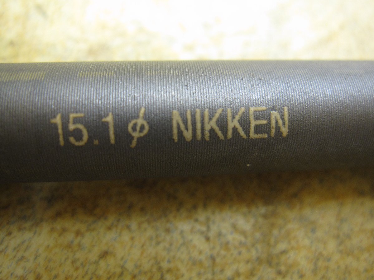 送料込！ 日研 NIKKEN ブローチリーマ 15.1Φ 刃径12 刃長60 全長140mm ハンドリーマー マシンリーマ 金属加工 回転切削工具 工作機械 M19_画像2
