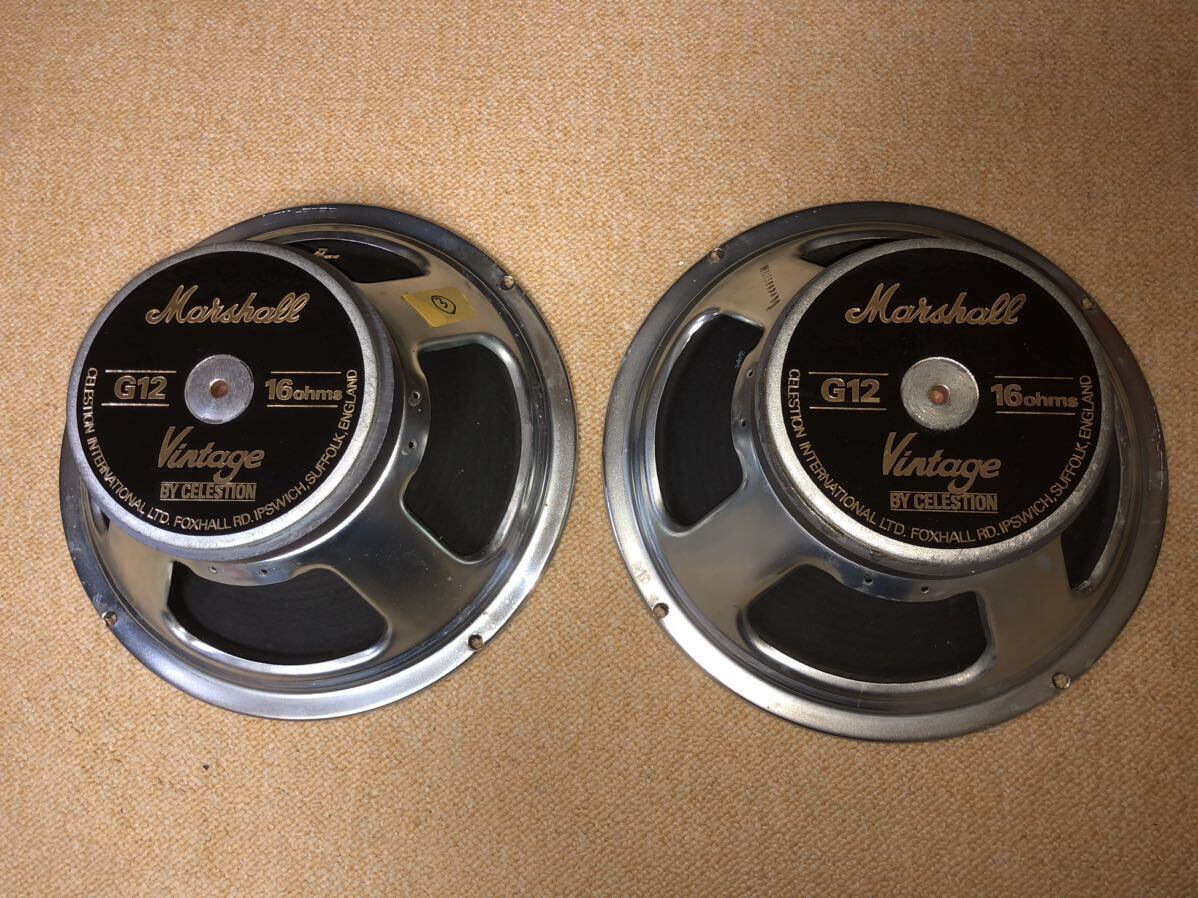 英国製 CELESTION G12 Vintage （ Vintage30 Marshall ）セレッション ギターアンプ用スピーカー　16Ω 2発セット③④ made in England_画像1