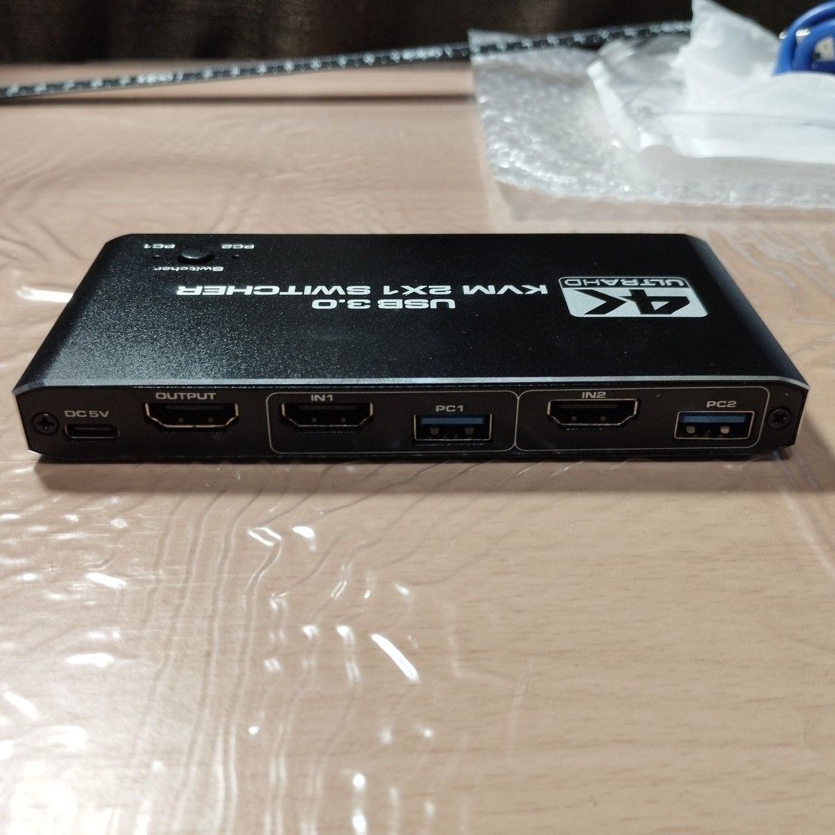 PC2台用 KVM：(USB 3.0・HDMI、切替器)