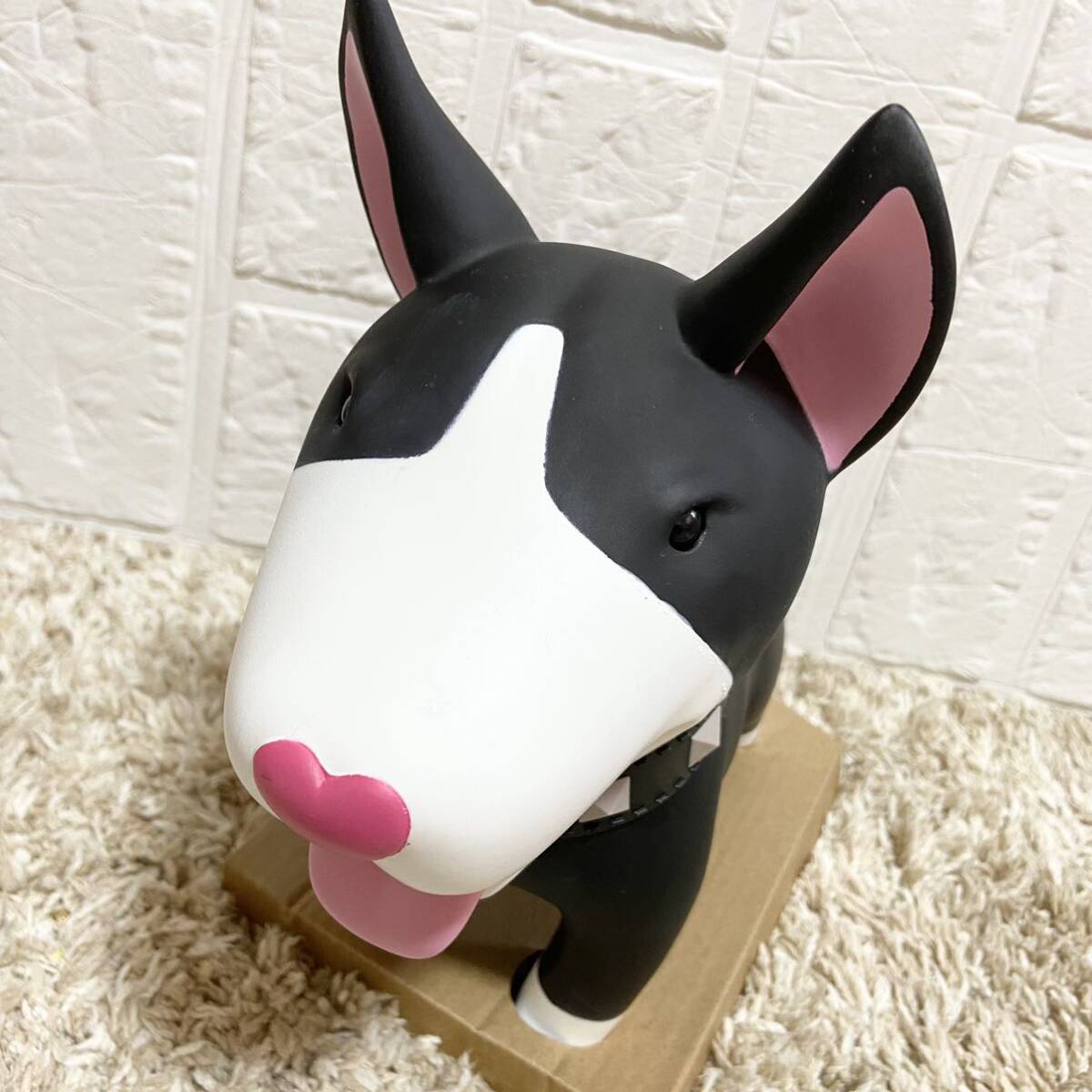 ー大特価ー Doggy 貯金箱 犬 PVCかわいい 癒し インテリア 置物 プレゼント (黒いの子犬) の画像4