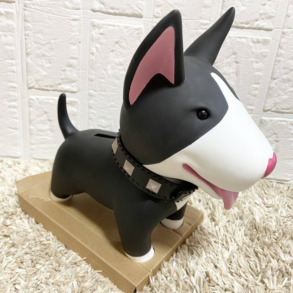 ー大特価ー Doggy 貯金箱 犬 PVCかわいい 癒し インテリア 置物 プレゼント (黒いの子犬) の画像5