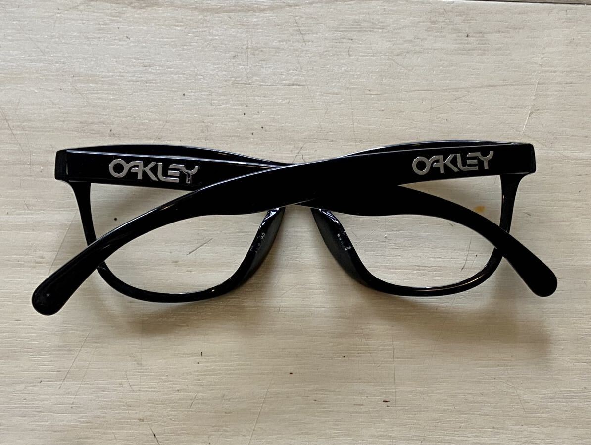 OAKLEY Frogskins LX フレームのみ 中古美品 Black×シルバーロゴ メガネフレーム サングラス オークリー ポリッシュ済み 廃盤モデル_画像5