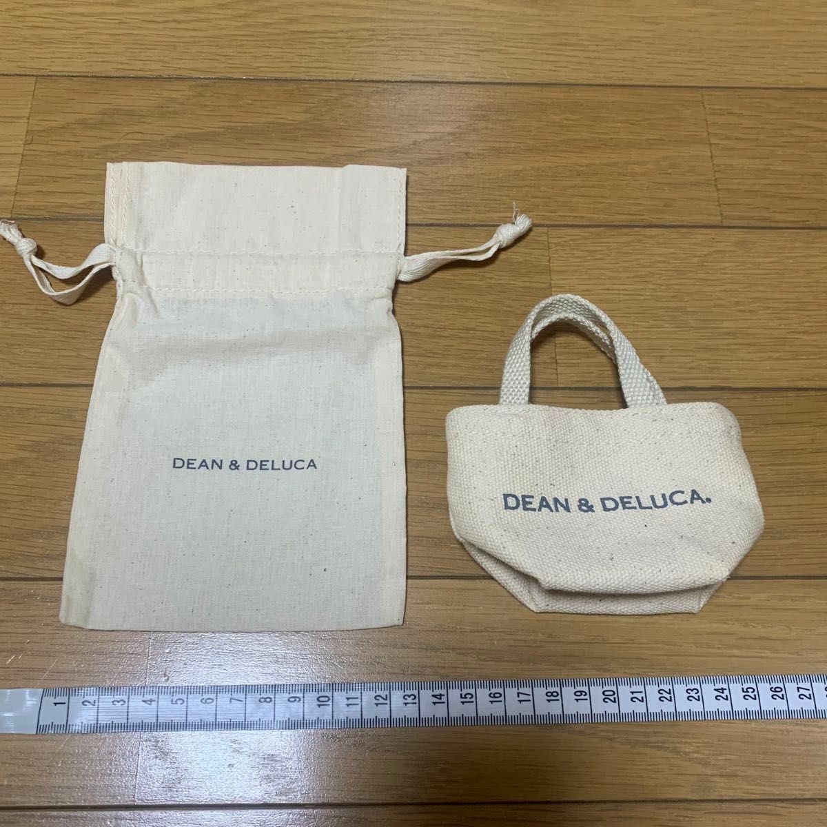 DEAN&DELUCA 巾着　アイボリー　ミニトートバッグ　アイボリー　未使用品