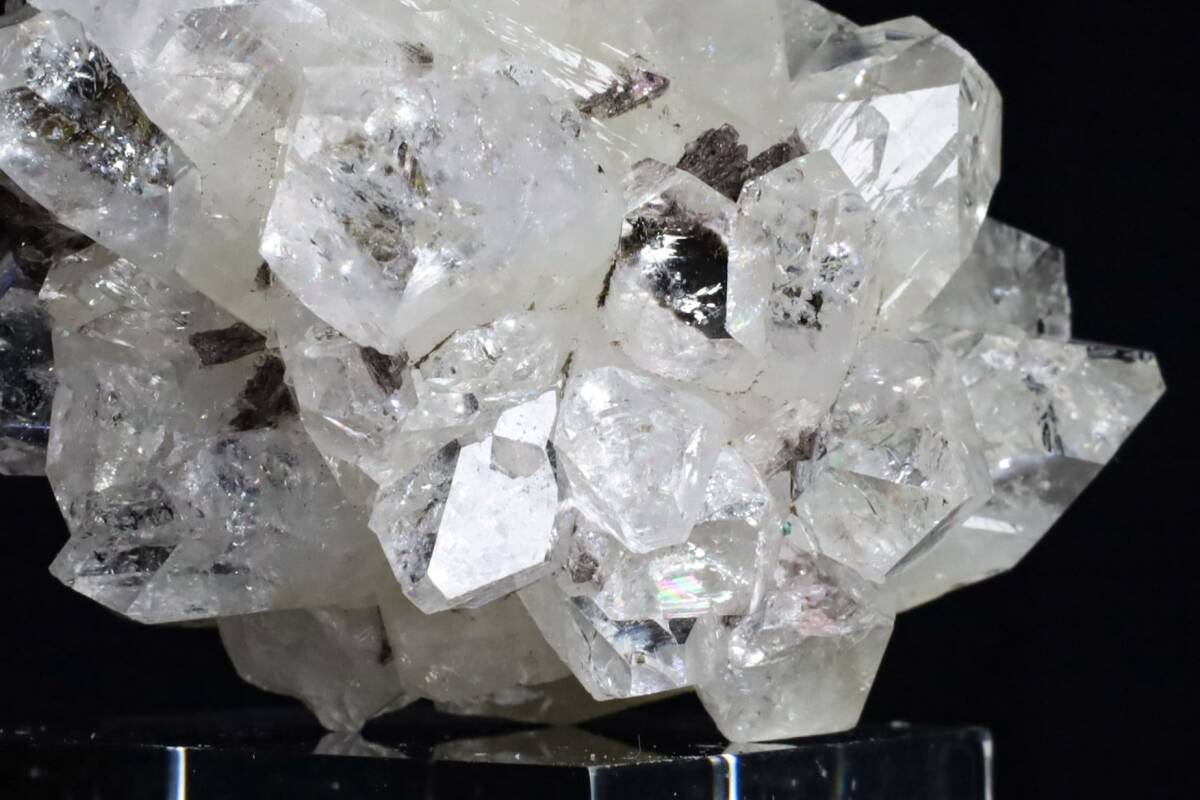 ダイヤモンド アポフィライト きらきらクラスター224g 「ストレス緩和!?」天然石 結晶 鉱物 標本 コレクション｜インド ナーシク産の画像1