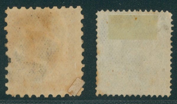[459]旧小判4銭, 8銭 済 シミ ボタ印 松山 印影鮮明 JPS 67,70,の画像2