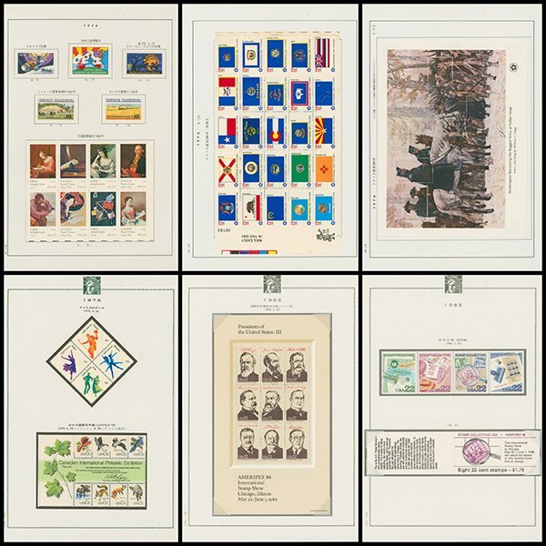 [1471]米国 記念切手 1893年～1986年 104リーフ 1970年までは使用済でリーフ上疎ら、19_画像1