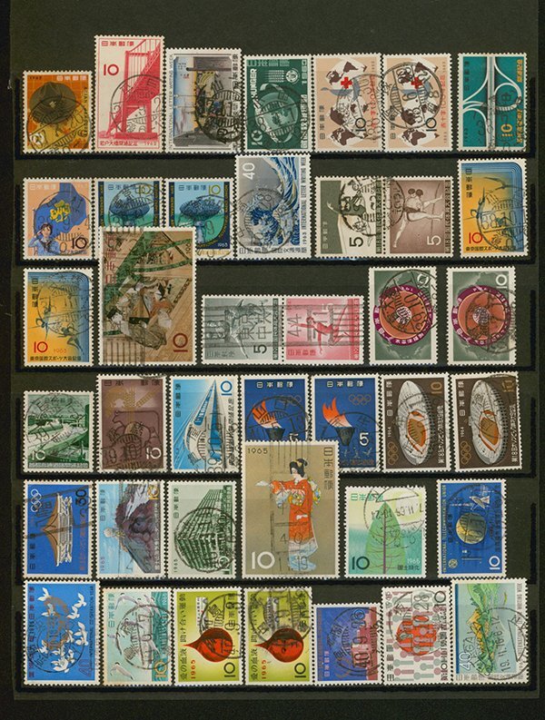 [1155]記念 年賀切手 1950年～1970年代 250枚 アジア大会24円田型, 14円田型, 趣味舞妓の画像3