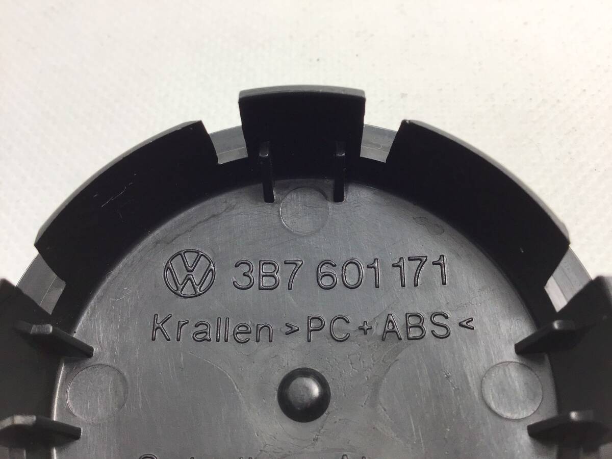 314】 即決 VW フォルクスワーゲン 純正 ホイール センターキャップ 4個 ホイールキャップ 黒 ブラック 66mmの画像9