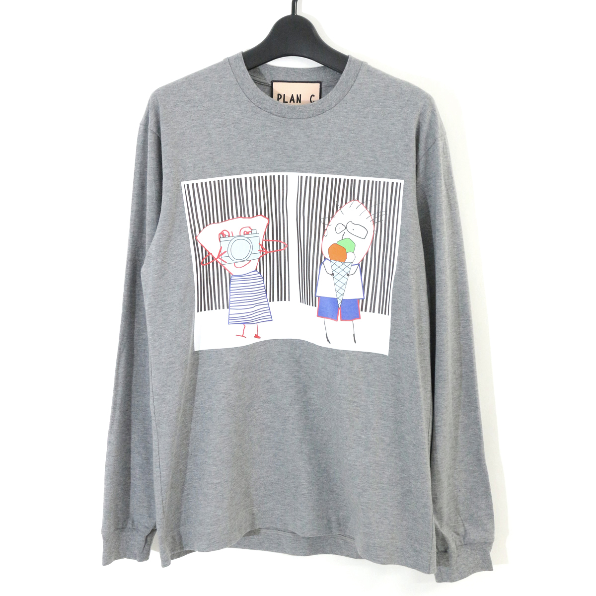 PLAN C 21AW フィリッポ＆ビアンカプリントロングスリーブTシャツ S THCJC52S86TJ021 プランシーの画像1