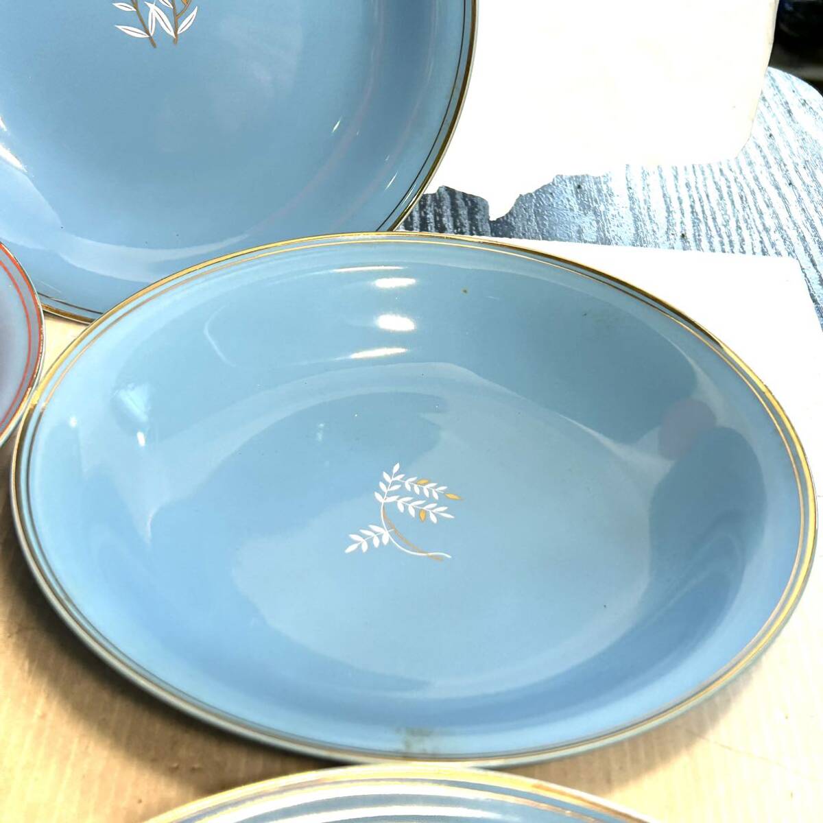 【未使用】たちきち たち吉 陶器 パスタ皿 カレー皿 5枚入り (B3568)の画像3