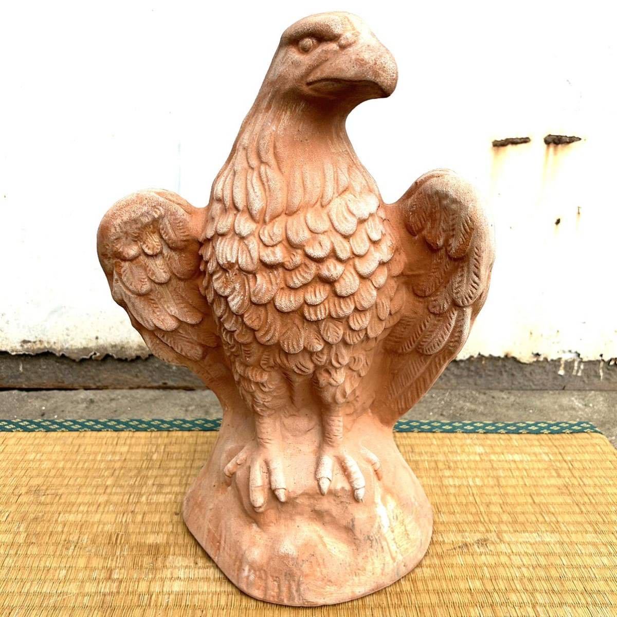 オーナメント 鷹 ガーデニング 園芸 陶器 イタリア製の画像1