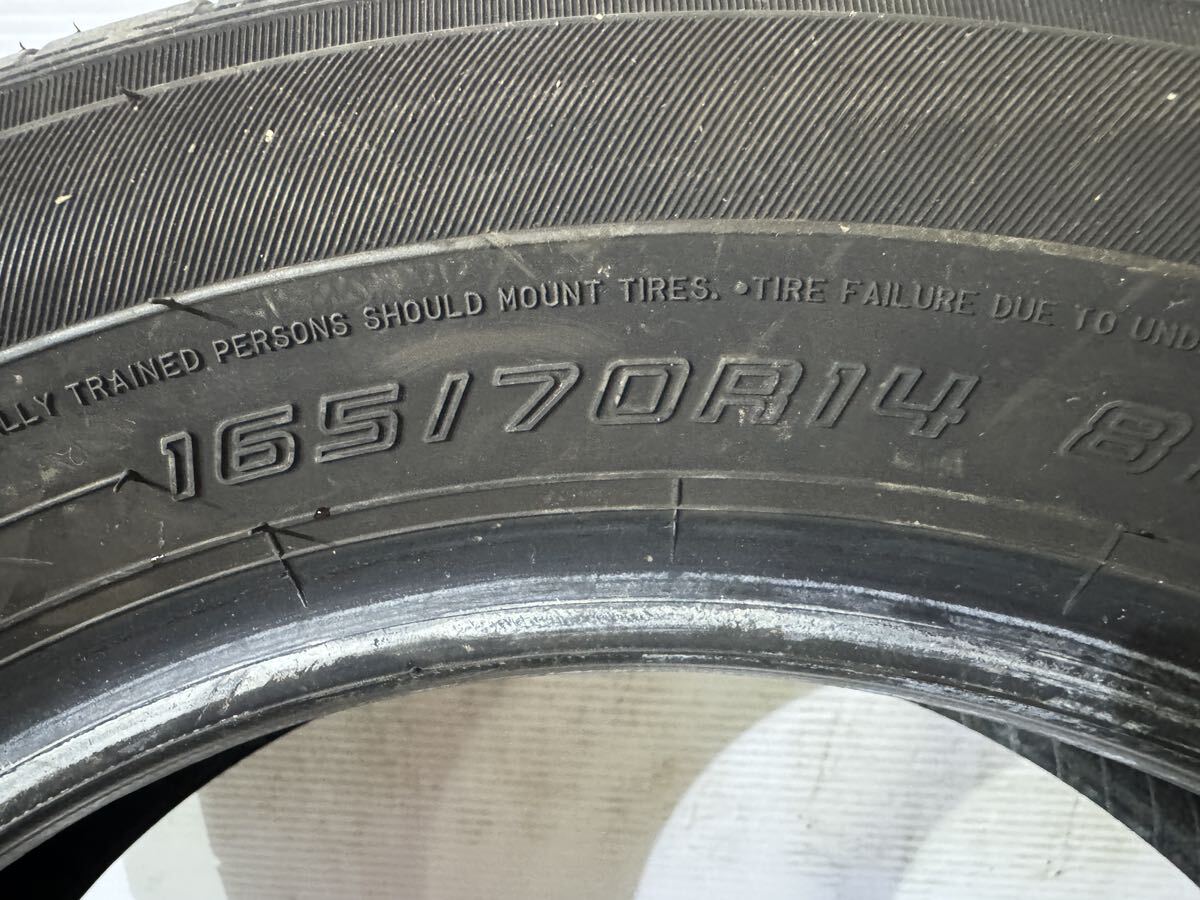 送料無料 A543 2023製 ダンロップ ENASAVE 165/70R14 中古 ノーマルタイヤ 4本セット 7分山の画像8