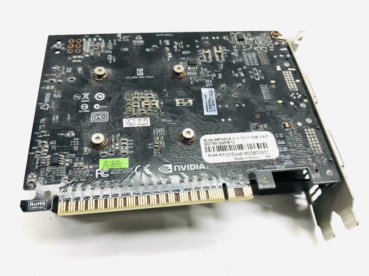 中古動作品 ELSA GEFORCE GTX 750 Ti 2GB GD750-2GEBT2の画像2