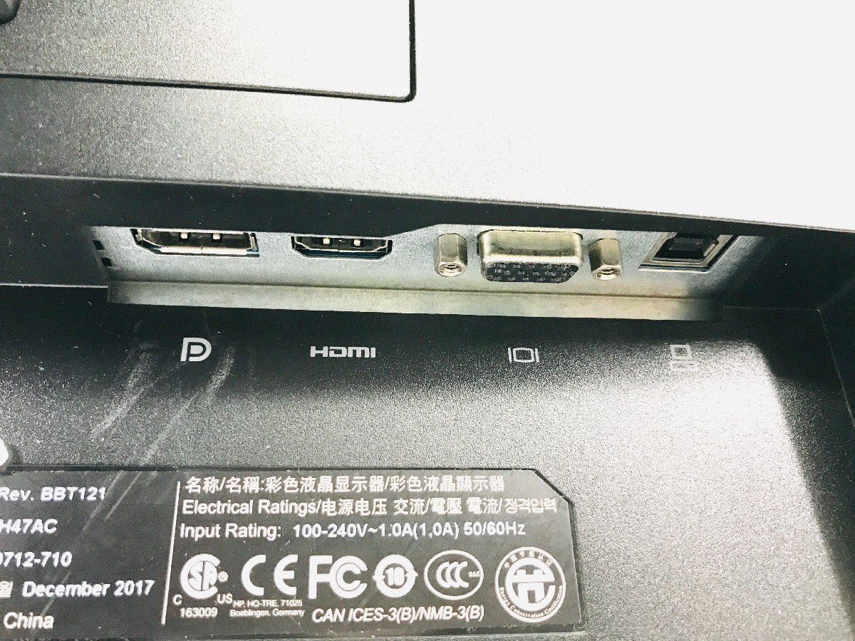 中古動作品　HP E243 HSTND-9581-Q　IPS液晶モニター24型/ 1920x1080/入力端子：HDMI,DP,VGA　_画像3