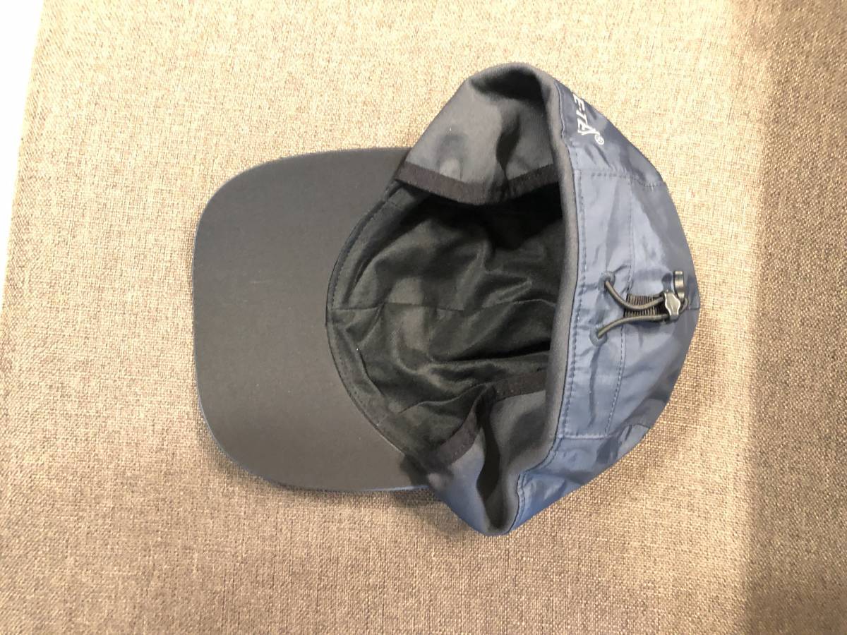 新品 防水透湿（耳当て部分以外）GORE-TEX トレッキングハッツ耳当て付き 風でも飛ばないドローコード絞り Lネイビーの画像7