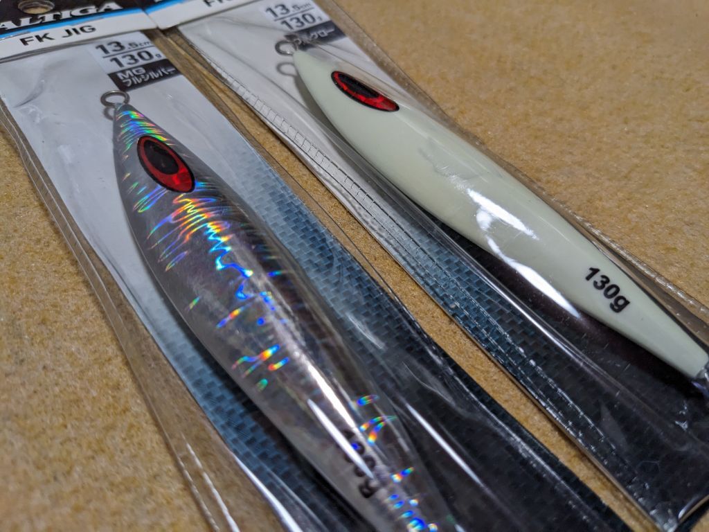 ダイワ ソルティガ FKジグ 130g 2個セット MGフルシルバー フルグロー 新品2 DAIWA SALTIGA FK JIGの画像3