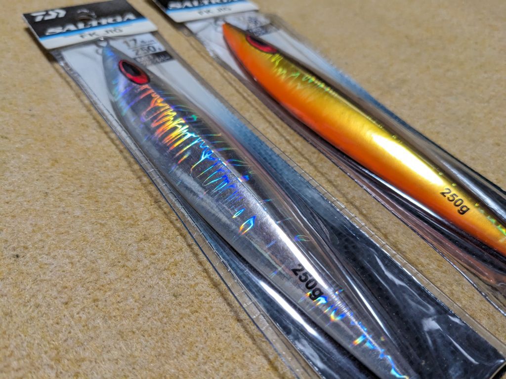 ダイワ ソルティガ FKジグ 250g 2個セット MGフルシルバー MGムラキンOB 新品1 DAIWA SALTIGA FK JIG_画像3