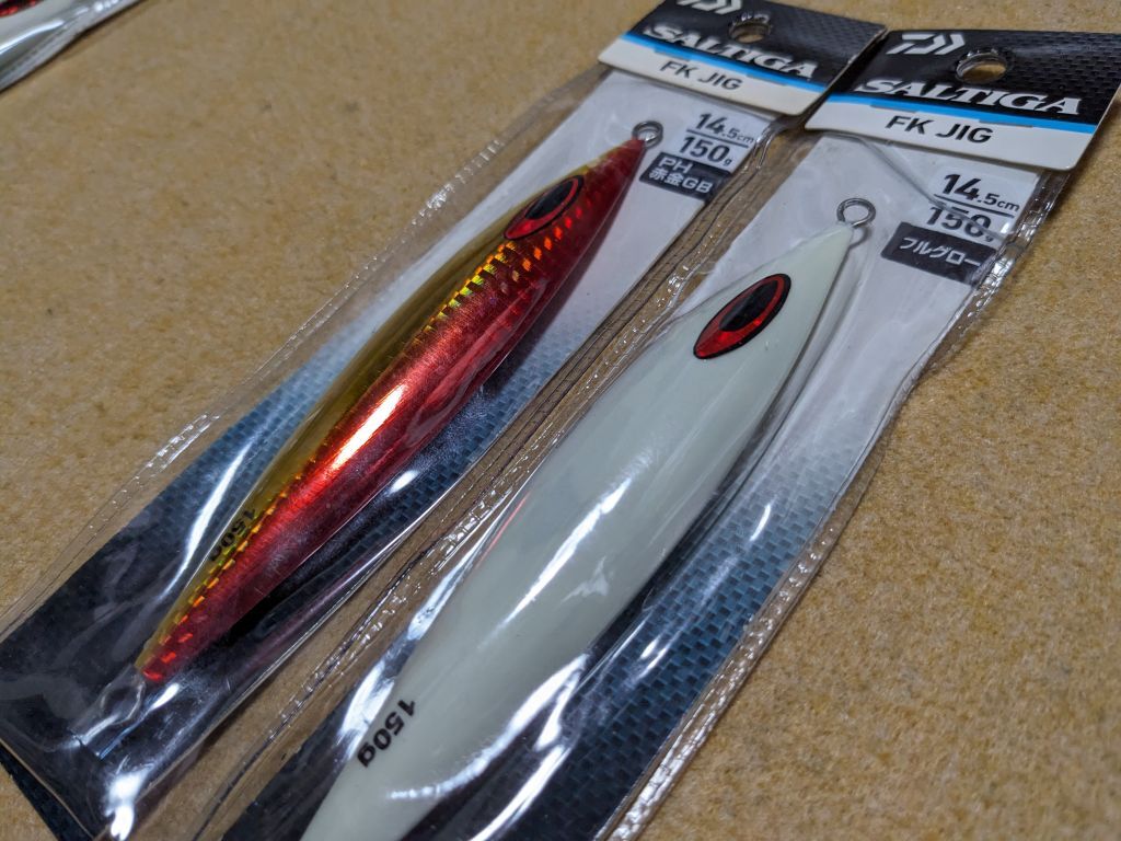 ダイワ ソルティガ FKジグ 150g 2個セット PH赤金GB フルグロー 新品1 DAIWA SALTIGA FK JIG_画像4