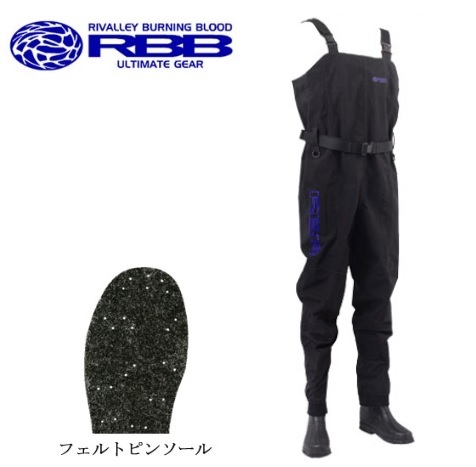 『2年保証』 タイドウォーカー3 RBB リバレイ 最後1 III ウェイダー ウェダー フェルトピンソール Rivalley 新品 ウェーダー 27.5cm LL ブラック 8784 ウェーダー