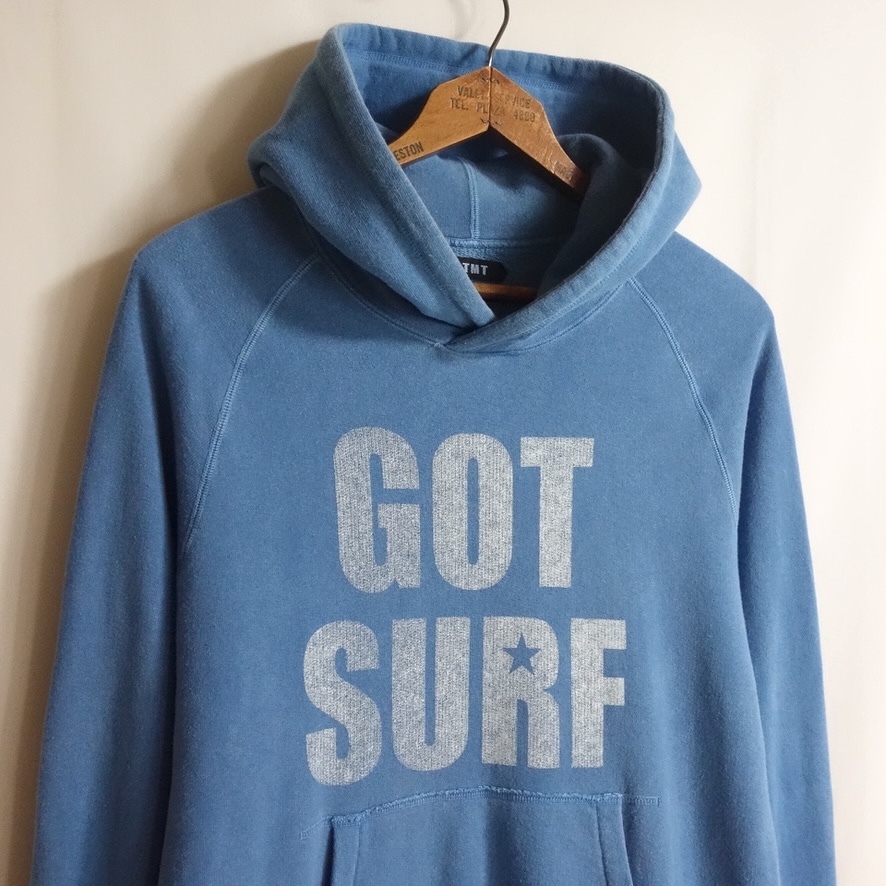 【名品 19SS TMT ONLY ロゴ パーカー GOT SURF M】TSW-S19SP02 製品染め USED加工 リバイバルグラフィック_画像1