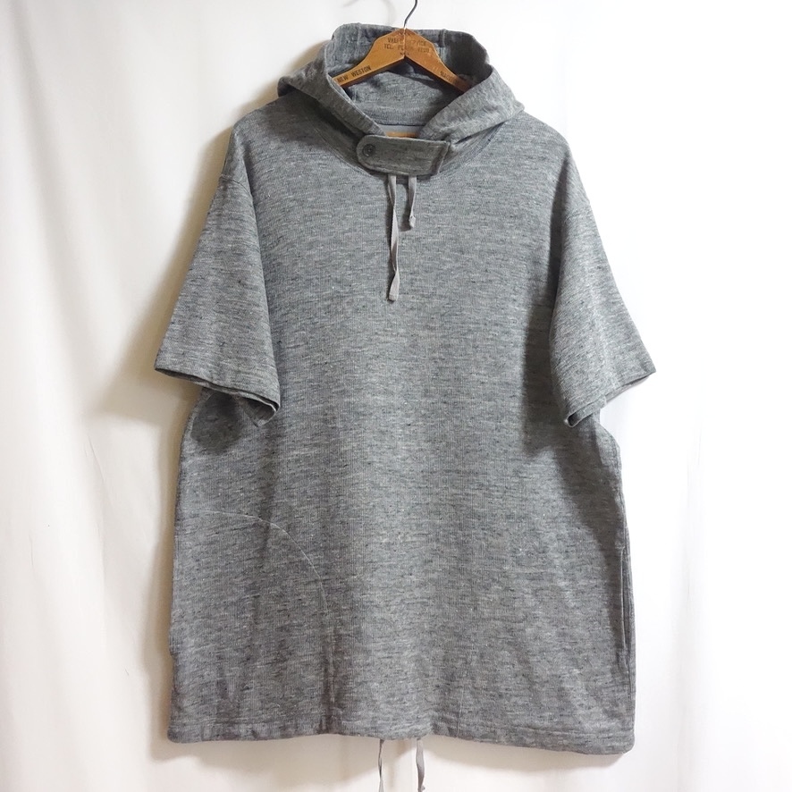 【USA製 ENGINEERED GARMENTS 綿麻 半袖 パーカー M】エンジニアドガーメンツ Short Sleeve Hoody_画像2